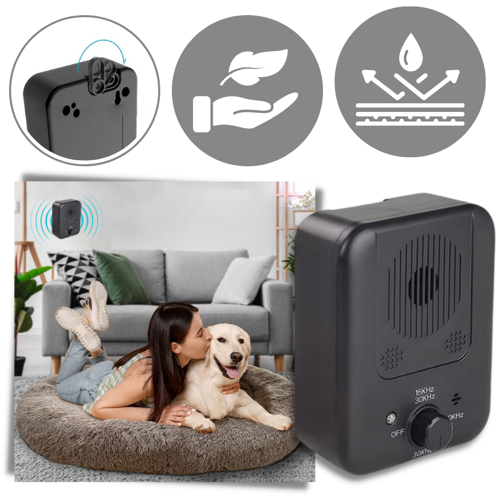 Ultrasonic Dog Bark Control Device - Safe Anti-Bark Training Tool for Dogs & Puppies, Effective Outdoor & Indoor Use