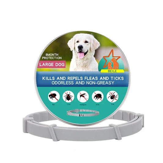 Anti-Tick Collar for Dogs & Cats - 8-Month Flea and Tick Repellent Treatment for Dogs and Cats