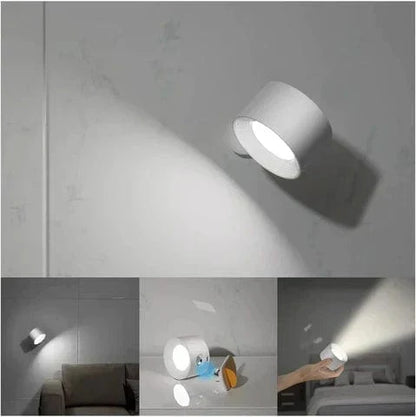 Battery Operated Wall Light | Rechargeable, 360° Adjustable & Wireless for Bedrooms, Hallways & Reading Corners