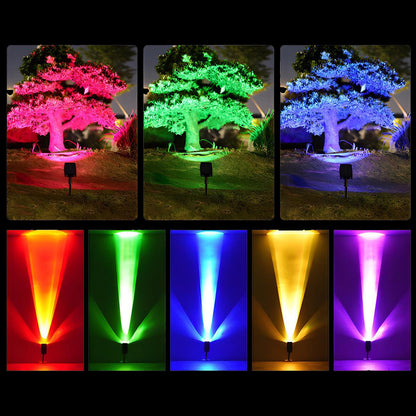 Waterproof Solar Powered Garden Lights | Led outdoor lights, Adjustable Brightness & RGB for Garden, Patio, and Solar Lawn lights