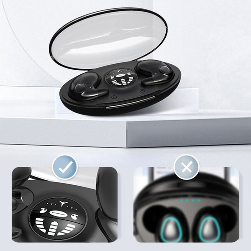Invisible Wireless Sleep Headphones | Bluetooth 5.3, Noise Cancelling Headphones for Sleeping | Waterproof Sound Cancelling Headphones for Sleep