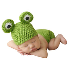 0-12 Months Frog Crochet Pattern Baby Beanie + Bloomer Set - Balma Home