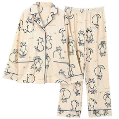 Fashion Sleepwear Womens Cotton Pijamas