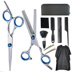 Haircut Set Barber Hair Cutting Scissors Self Haircut Kit with Cape & Storage Case