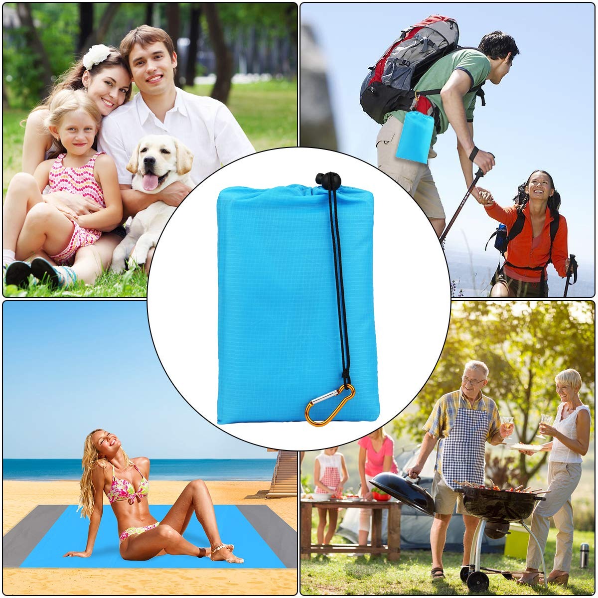 Picnic Blanket and Mat 210 x 200