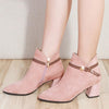 Image of Womens Low Calf Pink Cowboy Boots