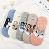 Image of 5 Pairs Set Women Dog Socks