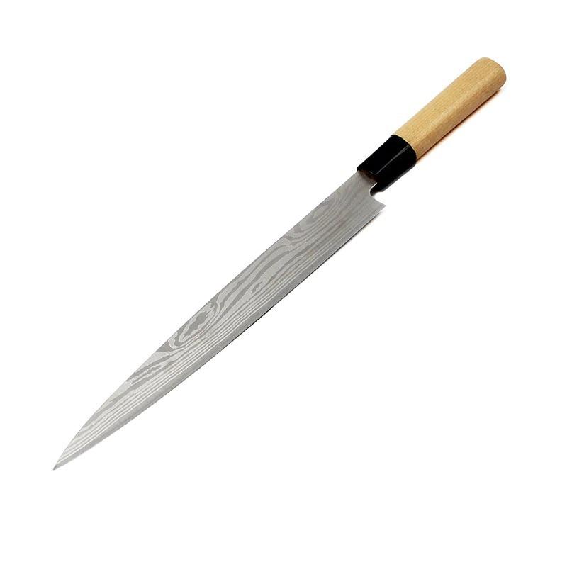 Professional  Laser Pattern Sushi Knife Sashimi Salmon Fillet Stainless Knife