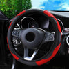 Image of Premium-Leather Steering Wheel Covers, Red