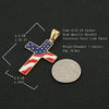 Image of American Flag Patriotic Cross Religious Jewelry Enamel Pendant Necklace - Balma Home