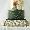 Image of Geometric Wrought Iron Gold/Sliver Cake Stand for Wedding - Balma Home