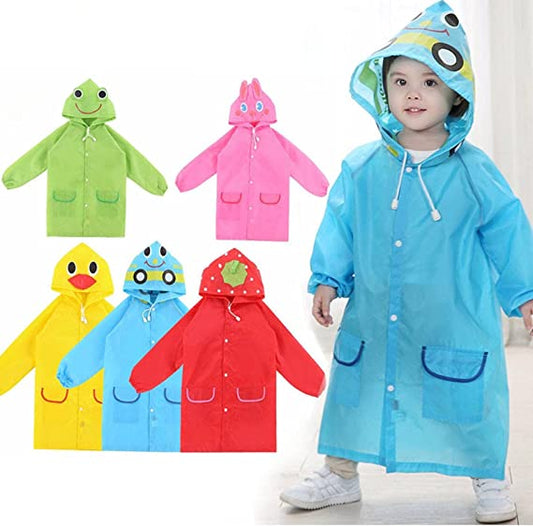 Cute Raincoat Kids Waterproof Jacket For Children 3-8 Years Sweet Baby Poncho