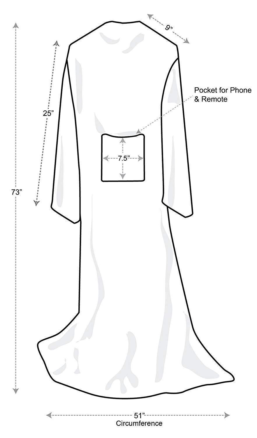 Sleeve Wearable Blanket with Pocket