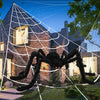Image of 75cm Big Spider For Halloween Decoration Ideas + 59" White Web Haunted House