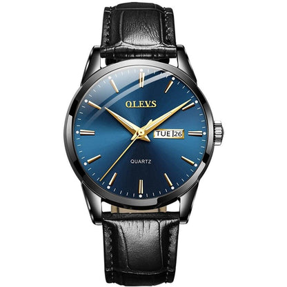 New Waterproof Leather OLEVS Watch