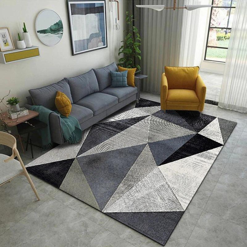 Waseable Geometric Printed Carpet for Livingroom Bedroom Large Area Rugs