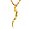 Image of Italian Horn Necklace 14K Gold | Cornicello Pendant