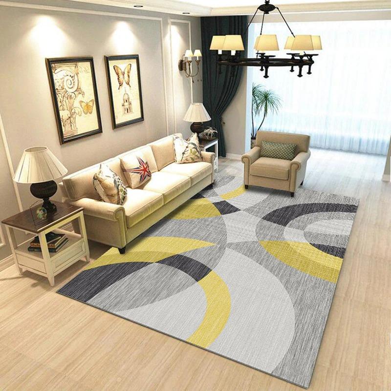 Waseable Geometric Printed Carpet for Livingroom Bedroom Large Area Rugs