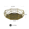 Image of Geometric Wrought Iron Gold/Sliver Cake Stand for Wedding - Balma Home