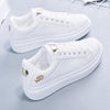 Image of Ladies White Platform Trainer Casual Shoes