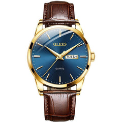 New Waterproof Leather OLEVS Watch