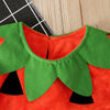 Image of Baby Halloween Costumes Pumpkin 2 PCs Cosplay Idea Sleeveless Romper Jumpsuit