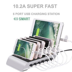 Charging Station Organizer - USB Charging Station for Multiple Devices