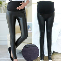 Maternity Leather Leggings - Faux Leather Maternity Leggings