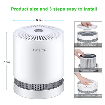 Bio Air Purifier with Hepa Filter For Allergens Viruses Dust Pollution & Smoke