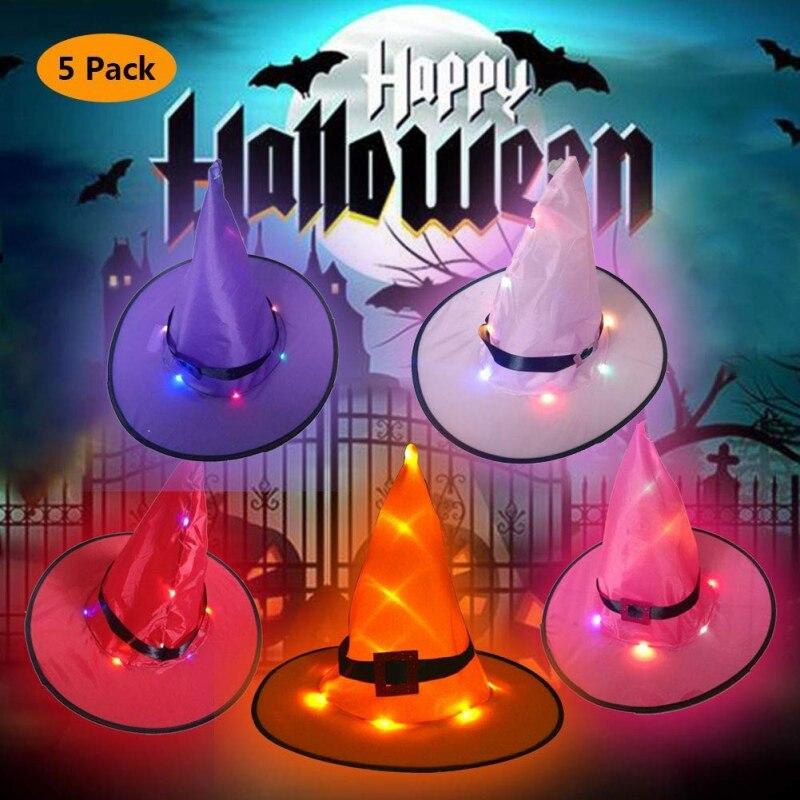 Hanging Lighted Witches Hats 3 Pcs