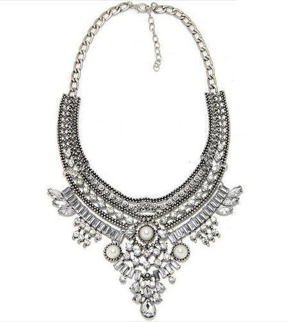 Elegant Vintage Women DYLA Brand Chain Chunky Statement Mtal Silver Color Necklace Pendants Jewelry Factory Price - Balma Home