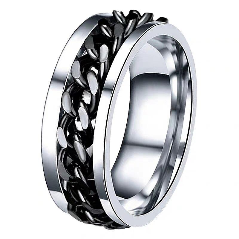 Black Ceramic Polished Beveled Edges Men's Wedding Band with Bubinga Wood Inlay - 8mm