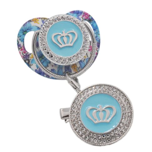 Pacifier For Babies Luxury Crown Clips Bling BPA Free Silicone Baby Soother Infant Pacifier