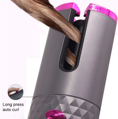 Rechargeable Automatic Hair Curler Portable LCD Display Ceramic Curlers For Long Hair Rotating