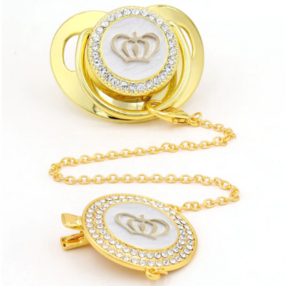 Pacifier For Babies Luxury Crown Clips Bling BPA Free Silicone Baby Soother Infant Pacifier