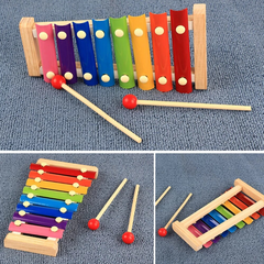 Kids Musical Instruments Early Education 8 Tone Hand Percussion Wooden Xylophone Teaching Aids