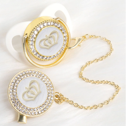 Pacifier For Babies Luxury Crown Clips Bling BPA Free Silicone Baby Soother Infant Pacifier
