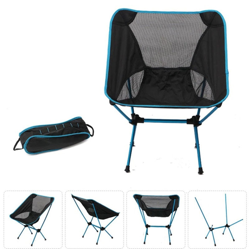 Ultralight Portable Backpacking Folding Chair For Camping Outdoor Resistant Chair