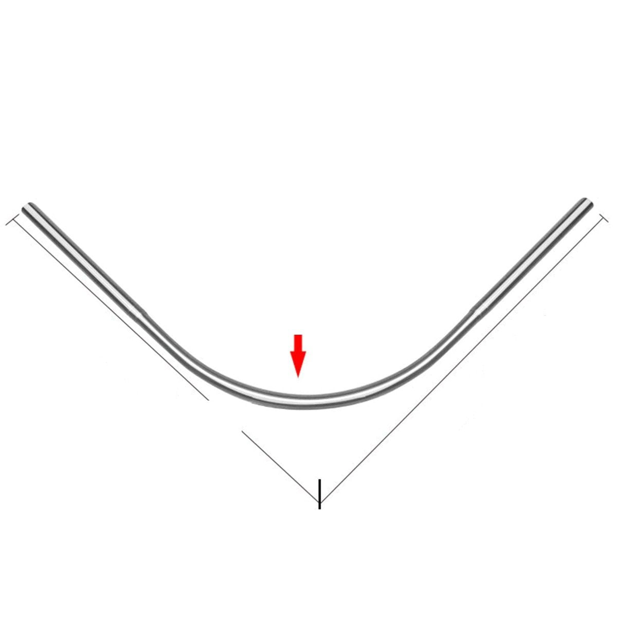 U-Shaped Retractable Curved Shower Rail Stainless Steel Rail Rod