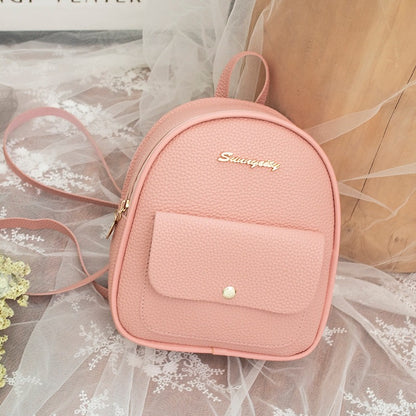 PU Leather Mini Leather Backpack Multifunctional Mini Backpack Women's Convertible Backpack Purse