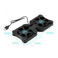 Foldable Usb Cool Pad for Laptop Cooling Laptop Stand Double Fan Non-Slip Mat for Laptop