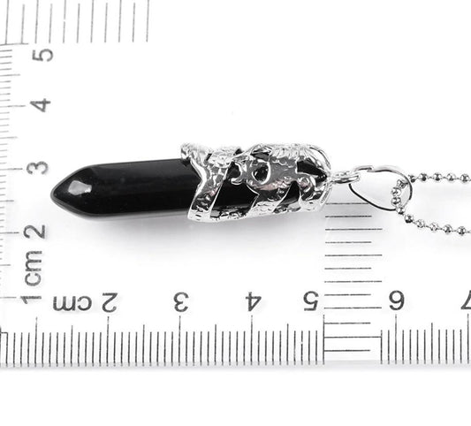 Irregular Quartz Healing Chakra Crystal Necklace Pendant