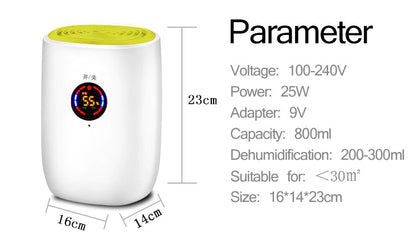 Portable Dehumidifier Small Size Thin Mini Quiet Dehumidifier
