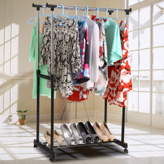 Double Portable Ajustable Garment Rack