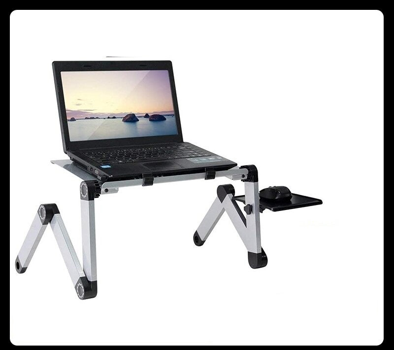 Adjustable Ergonomic Laptop Table for Bed Portable Laptop Stand for Bed with Mouse Pad Laptop Desk for Bed