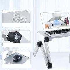 Adjustable Ergonomic Laptop Table for Bed Portable Laptop Stand for Bed with Mouse Pad Laptop Desk for Bed
