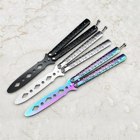 Butterfly Training Knife l Stainless Steel Blade NO Sharp Metal