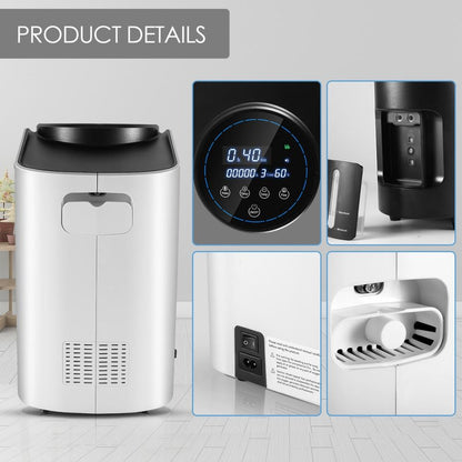 Portable Oxygen Concentrator with Adjustable Flow Full Oxygen Therapy at Home 2.0