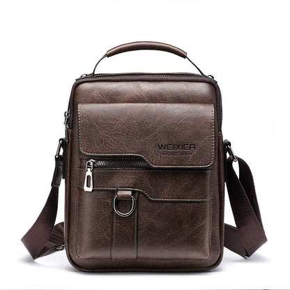 Fashion Vintage Mens Crossbody Bag Business PU Leather Bags for Men Messenger  Men's Shoulder Bag