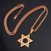 Image of Star of David Twelve Tribes of Israel Pendant Necklace.